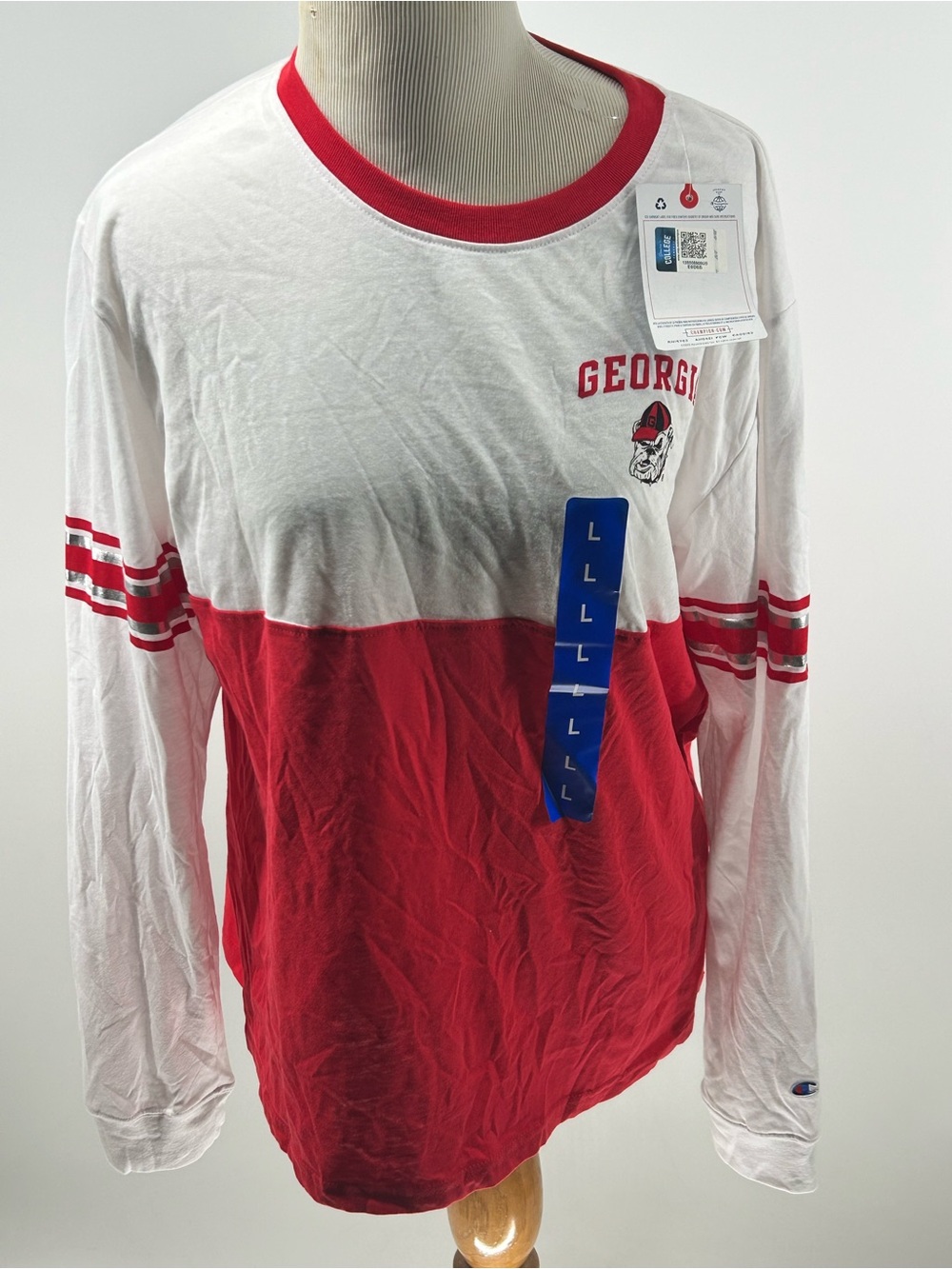 Champion NCAA University Of Gorgia Bulldogs   Long Sleeve Tee Large UGA